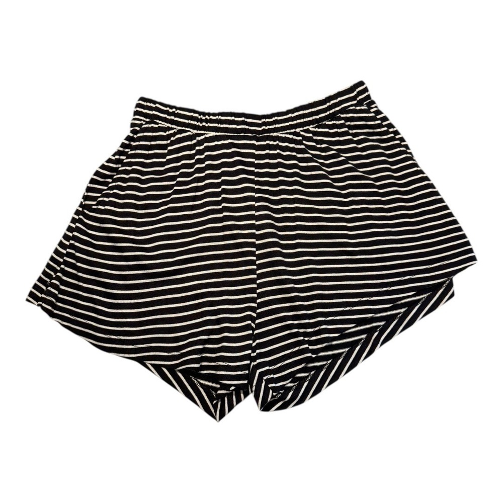 H&M Divided Black White Stripe Lounge Sleep‎ Shorts Women's XS NWT